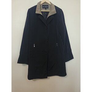 Fleet Street Jacket Women's Size Large Black Button Closure Pockets (Flaw)